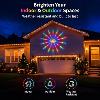 RGB Fireworks LED Lights – USB Remote Control Strip Lights