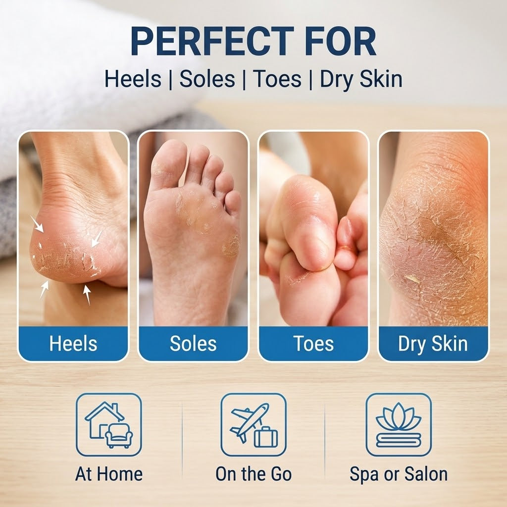 Rechargeable Electric Foot Scraper – 2-Speed Callus Remover with Vacuum