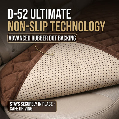 Universal Plush Car Seat Cover – Warm Non-Slip Front &  Rear Seat Cushion Protector