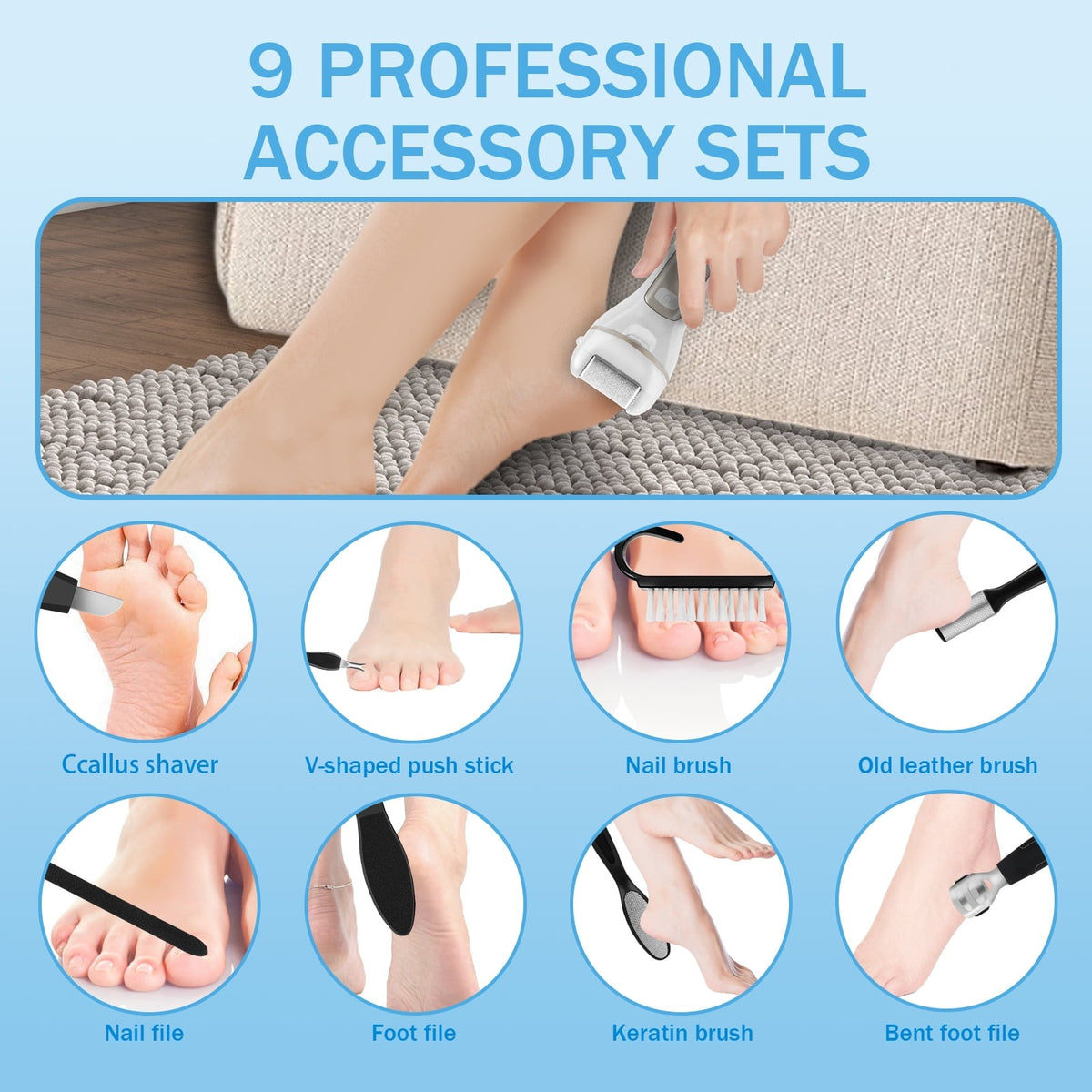 Rechargeable Electric Foot Callus Remover – Smooth & Soft Feet at Home