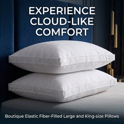 Elastic Fiber-Filled Pillow – Large & King Size Bed Pillow for Comfortable Sleep