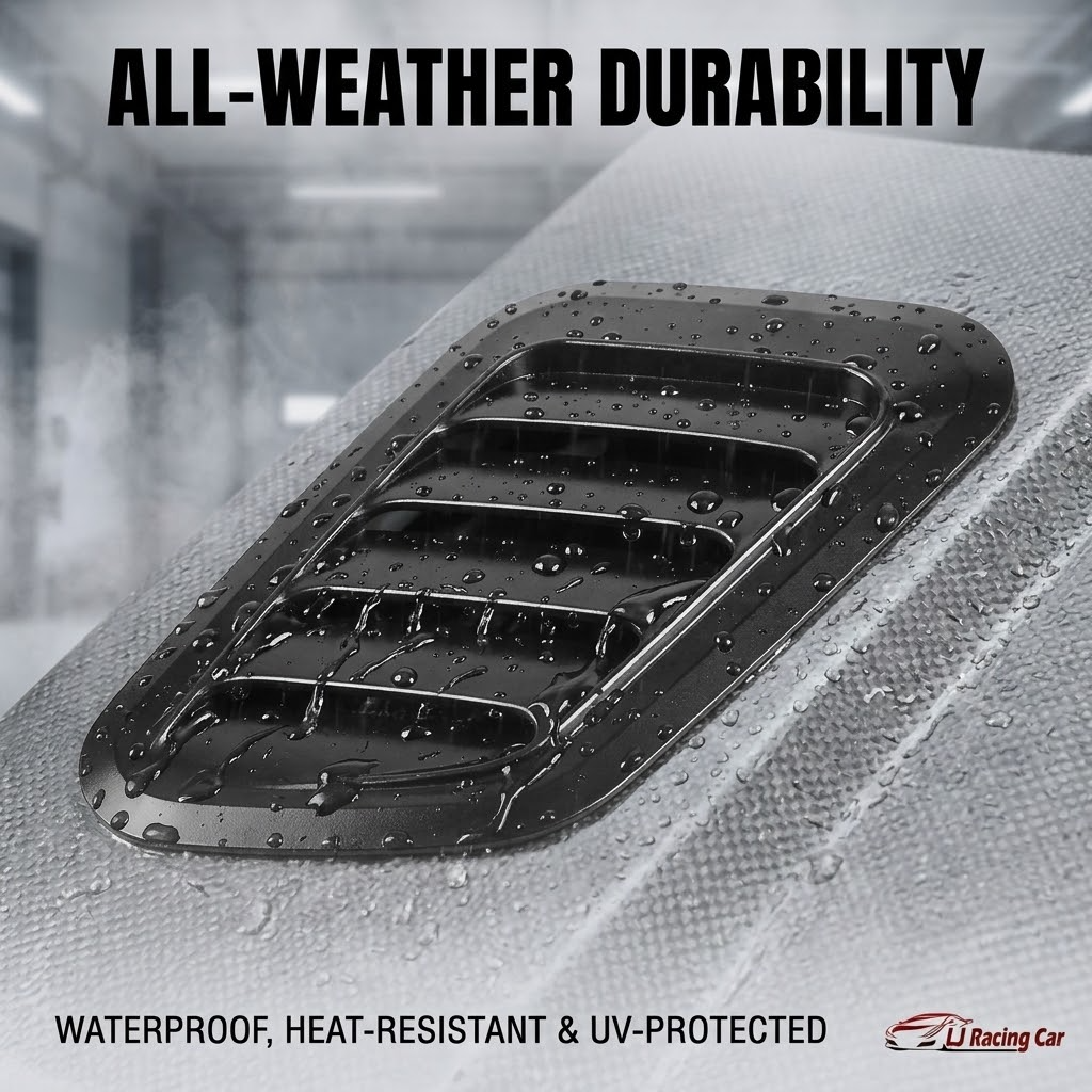 Universal Car Hood Vent Covers – Steel Bonnet Side Air Intake Scoops for Exterior Styling