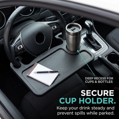 Multifunctional Car Steering Wheel Tray – Foldable Laptop, Writing & Dining Table