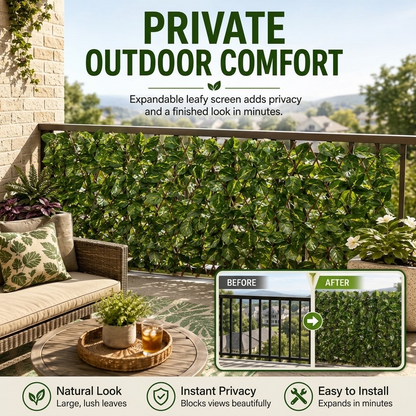 Privacy Fence – Decorative Faux Plant Screen for Balcony, Garden & Outdoor Guardrails