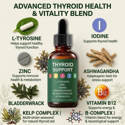 Artoalabs Ashwagandha Thyroid Support Liquid Drops – Herbal Plant Extract Supplement