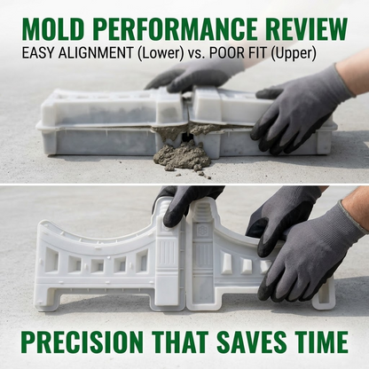 Breeze Block Plastic Mold 30×20×10cm – Decorative Concrete Block Casting Mold for Villa Construction