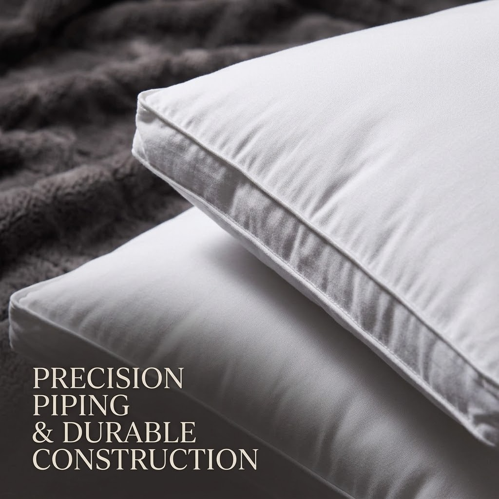 Elastic Fiber-Filled Pillow – Large & King Size Bed Pillow for Comfortable Sleep