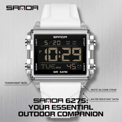 Digital Sports Watch – Countdown Timer, Alarm &amp; Outdoor Waterproof Wristwatch
