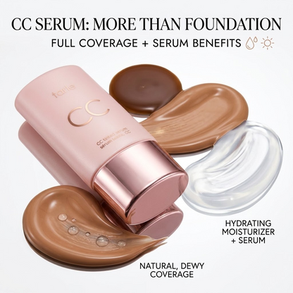 CC Serum Cream Tinted Moisturizer – Full Coverage Liquid Foundation for Smooth, Even-Looking Skin