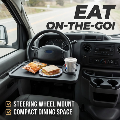 Portable Car Steering Wheel Laptop Desk – Foldable Vehicle Work, Dining & Travel Table
