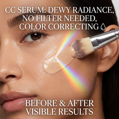 CC Serum Cream Tinted Moisturizer – Full Coverage Liquid Foundation for Smooth, Even-Looking Skin