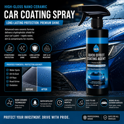 High-Gloss Nano Ceramic Car Coating Spray – Hydrophobic Paint Protection &amp; Long-Lasting Shine