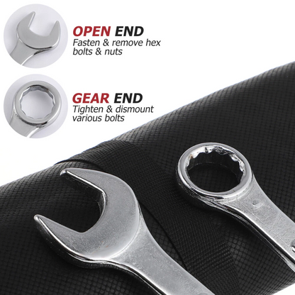 14-Piece Metric Combination Wrench Set – 8–24mm Chrome Vanadium Steel