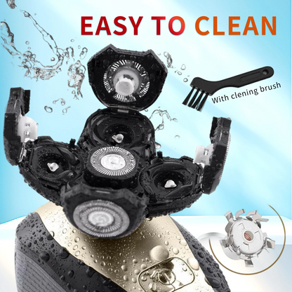 WL-6900 Rechargeable Shaver – Waterproof Rotary Face, Body & Beard Electric Razor