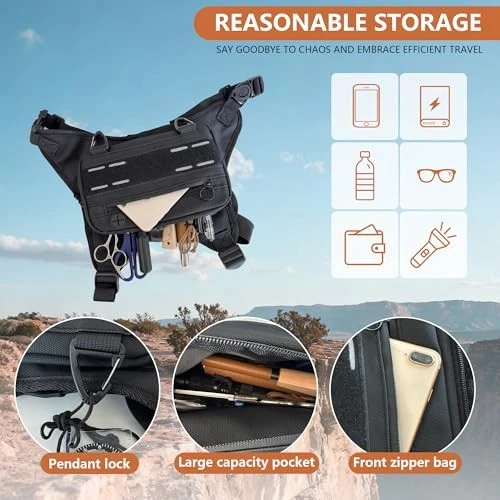 Tactical Reflective Running Vest Pack – Lightweight Multifunctional Sports Chest Rig Bag