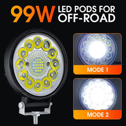 4-Inch 99W LED Pod Light – High-Performance Off-Road Driving Lamp