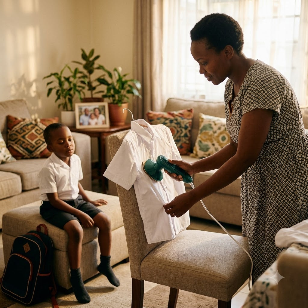 Portable Mini Steam Iron – Handheld Garment Steamer for Wrinkle-Free Shirts Without a Board