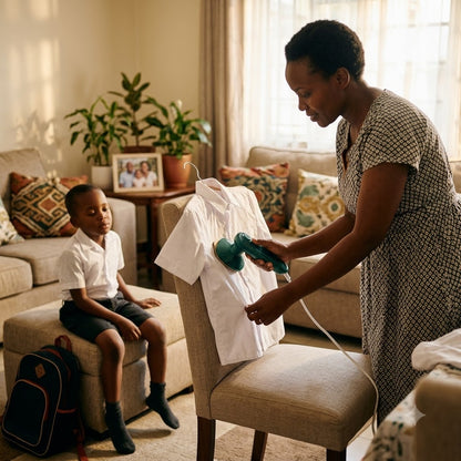 Portable Mini Steam Iron – Handheld Garment Steamer for Wrinkle-Free Shirts Without a Board