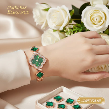 Luxury Quartz Watch with Diamond Bracelet.