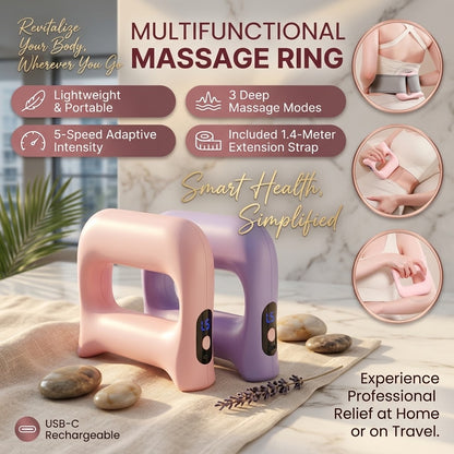 USB Rechargeable Hands-Free Deep Tissue Ring Massager
