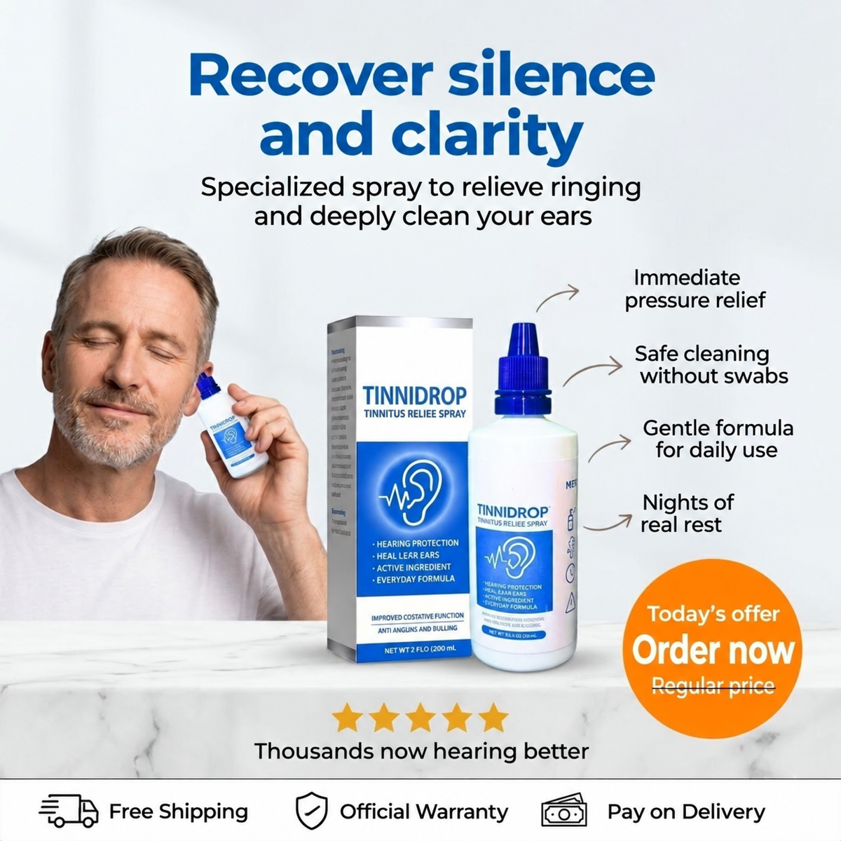 Tinnidrop™: The fast-absorbing formula for clean ears, from